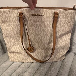 Michael Kors Tan Monogram Tote